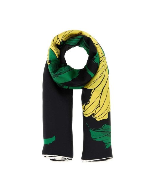 McQueen Green Silky Scarves