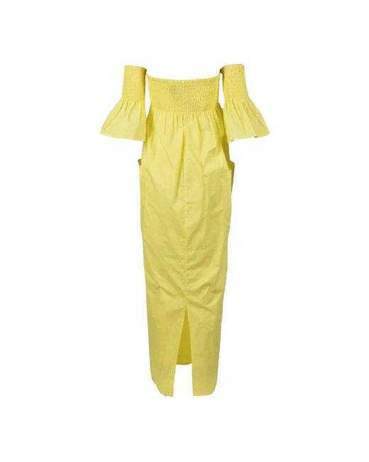 Semicouture Yellow Maxi Dresses
