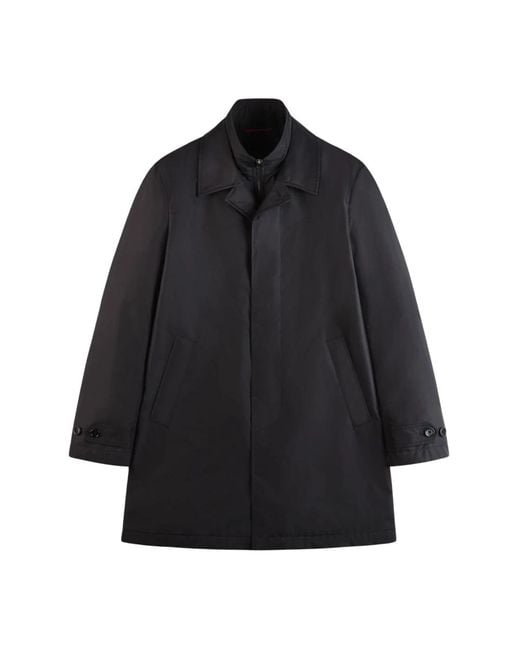 Fay Black Single-Breasted Coats for men
