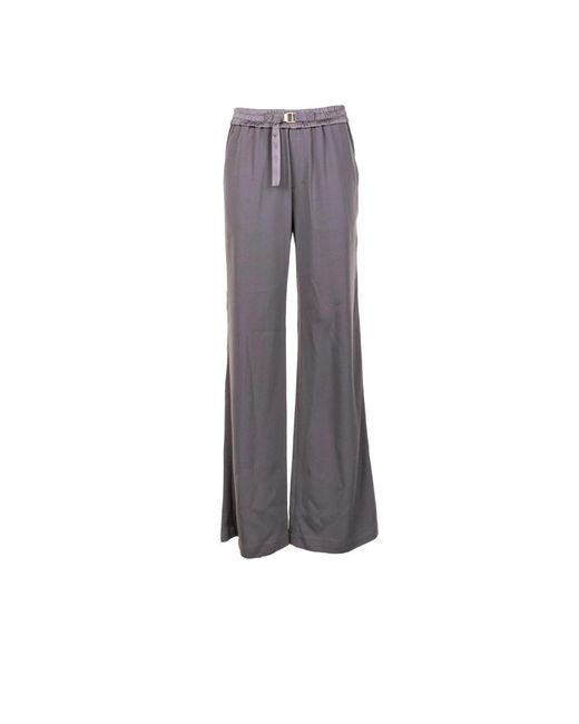 AMI Broeken ,Grijs ,Wijde Broek Met Riem in het Gray
