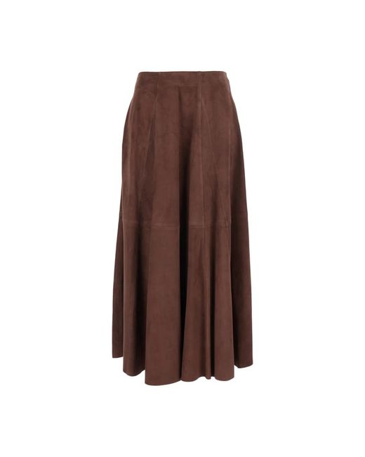 Midi Skirts Arma de color Brown