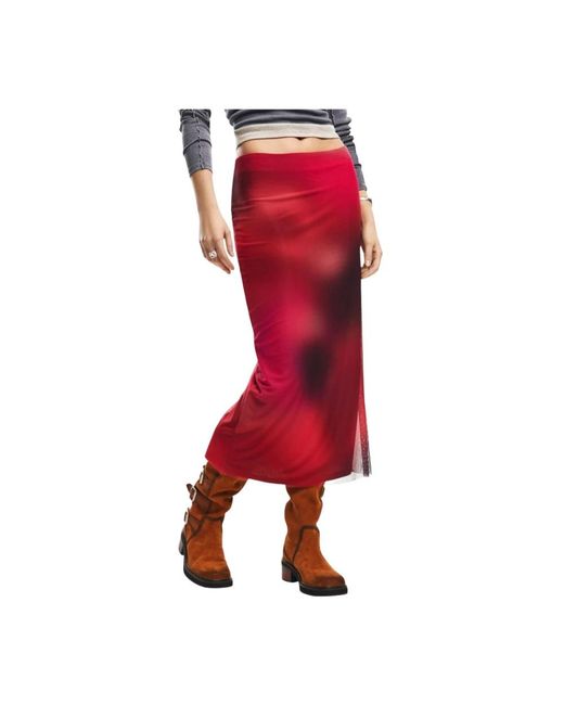 Desigual Red Maxi Skirts