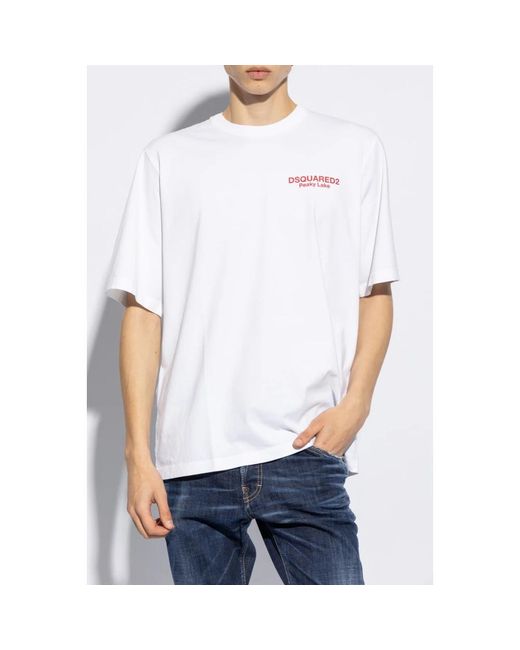 DSquared² T-shirt mit logo in White für Herren