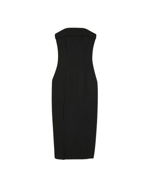 Holzweiler Kleedjes ,Zwart ,Elegante Shelly Jurk Met Bustier Design in het Black