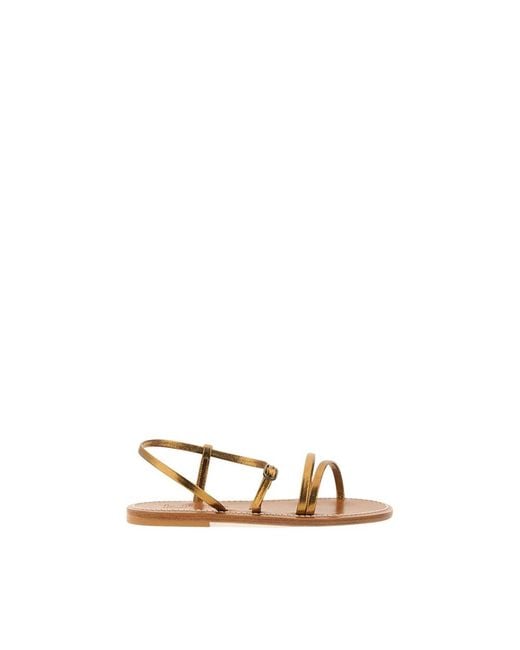 K. Jacques Natural Flat Sandals