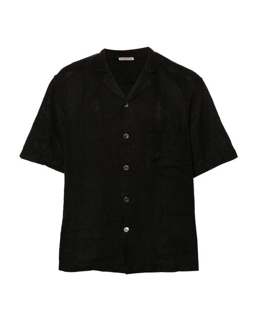 Barena Black Short Sleeve Shirts for men