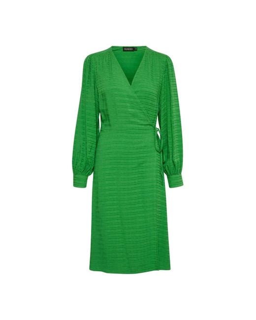 Soaked In Luxury Green Midi Dresses