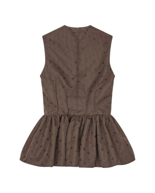 CECILIE BAHNSEN Brown Sleeveless Tops