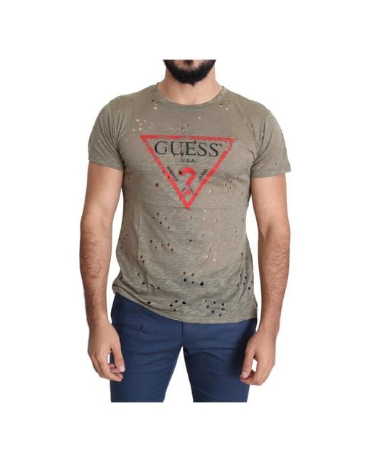 Guess Gray T-Shirts for men