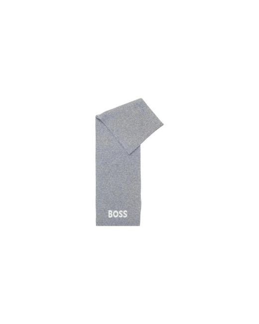 Boss Gray Winter Scarves for men