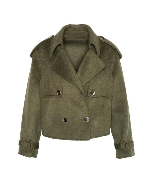 Hèst Jassen ,Groen ,Wol Groene Leonora Jas Buitenkleding in het Green