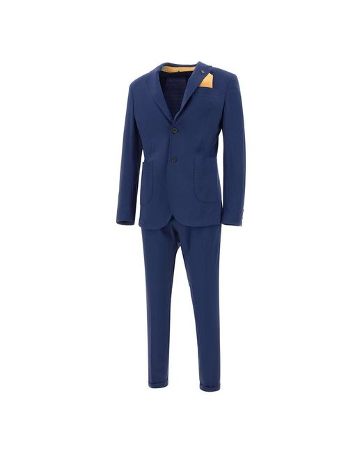 Bob Blue Single Breasted Suits for men