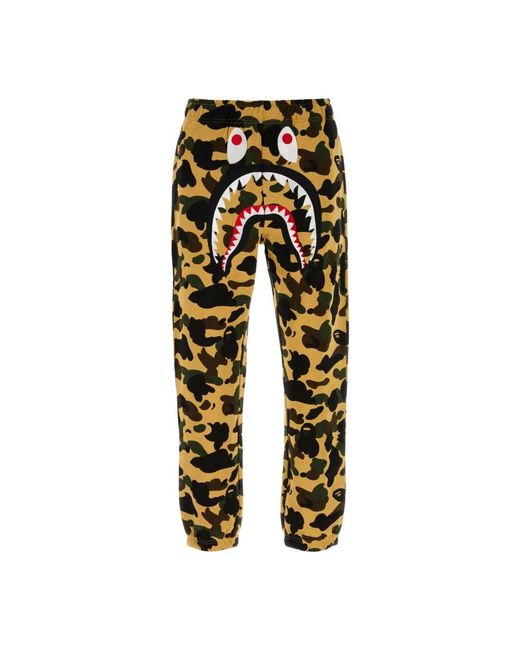 A Bathing Ape Yellow Sweatpants for men