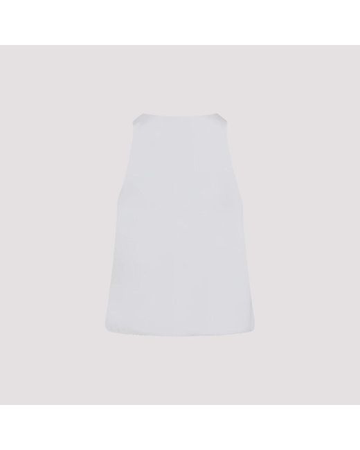 Giorgio Armani White Leises graues seidenhemd