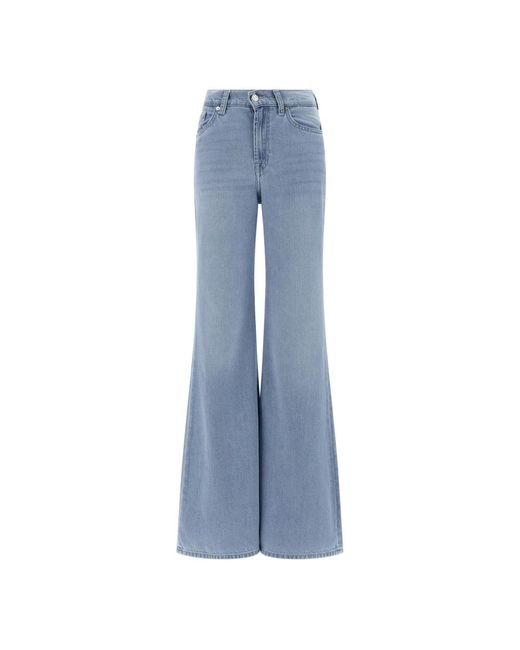 7 For All Mankind Blue Flare Jeans