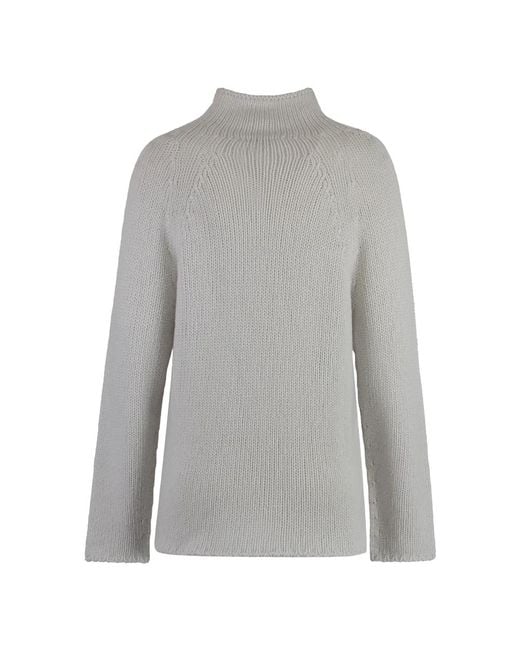 THE (Alphabet) Cashmere Coltrui Trui in het Gray