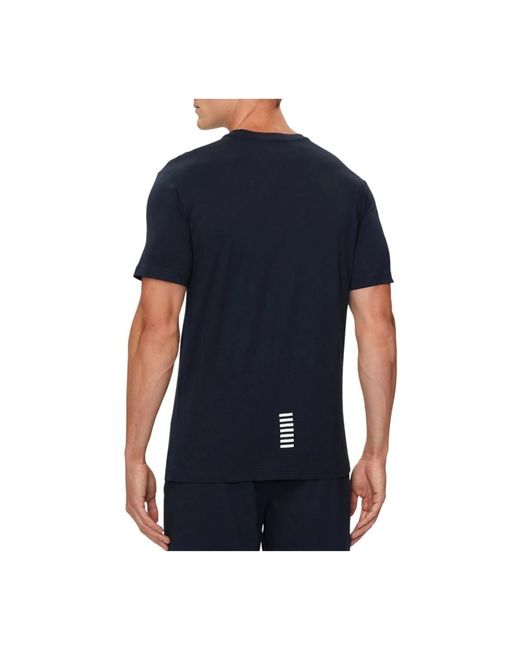 EA7 Tops ,Blauw ,Korte Mouw Basic T-Shirt in het Blue voor heren