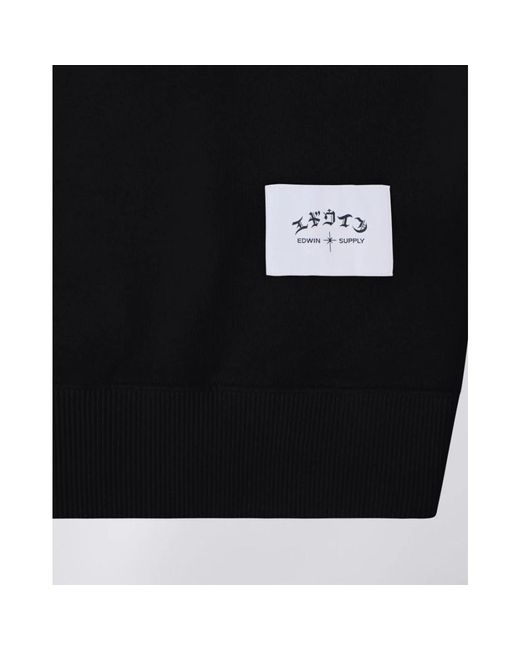 Edwin Hoodies & Sweatvesten ,Zwart ,Sweatshirts in het Black voor heren