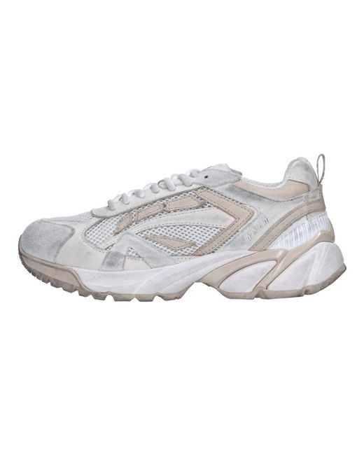 MSGM Schoenen ,Veelkleurig ,Leer Sneakers Multi Colour in het Gray