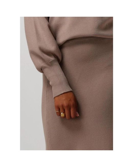Y.A.S Y.A. ,Rokken ,Bruin ,Polyester Gebreide Maxi Rok in het Brown
