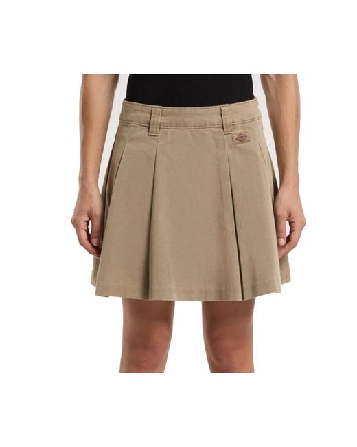 Dickies Rokken ,Bruin ,Katoen Werkrok Met Plooien En Zakken in het Natural
