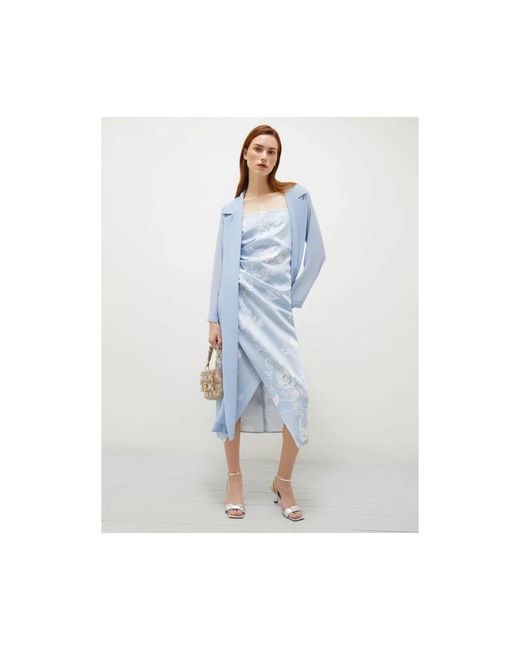 Marella Blue Georgette Crêpe Mantel