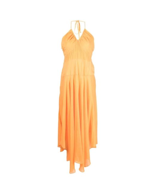DKNY Orange Midi Dresses