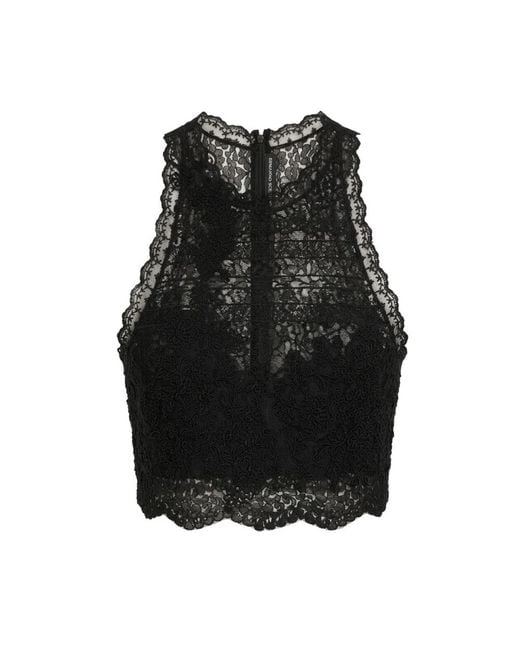 Ermanno Scervino Black Sleeveless Tops