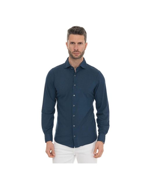 Gran Sasso Blue Casual Shirts for men