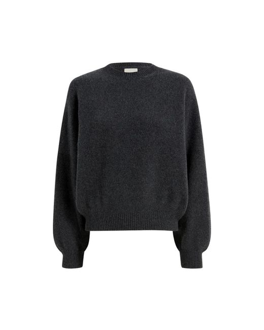 Khaite Black Sweater Charcoal Cashmere