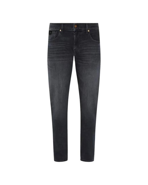 7 For All Mankind Blue Slim-Fit Jeans for men