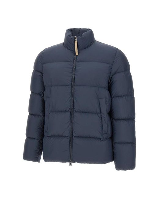 Woolrich Blue Down Jackets for men