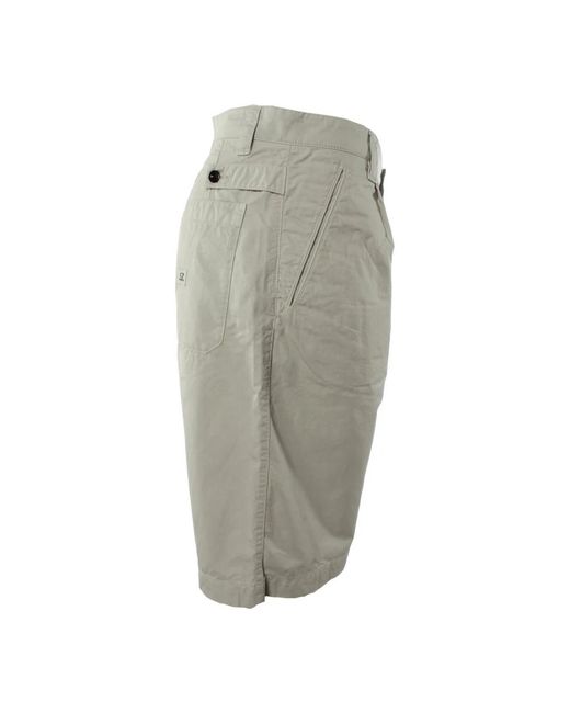 C P Company Gray Casual Shorts for men