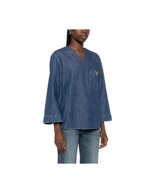 Valentino Garavani Blue Blouses