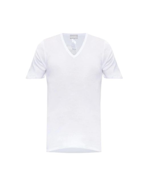 Hanro Tops ,Wit ,Katoen Katoenen T-Shirt in het White voor heren