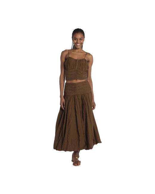 Scarlett Poppies Brown Midi Skirts