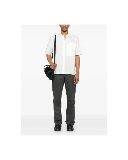 C P Company Kurzärmeliges Multipocket-Hemd in White für Herren