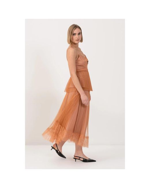 Kocca Brown Midi Skirts