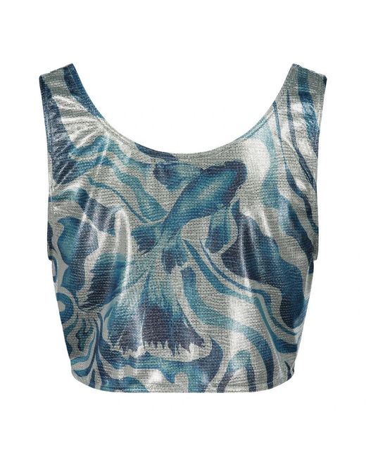 Alberta Ferretti Blue Sleeveless Tops
