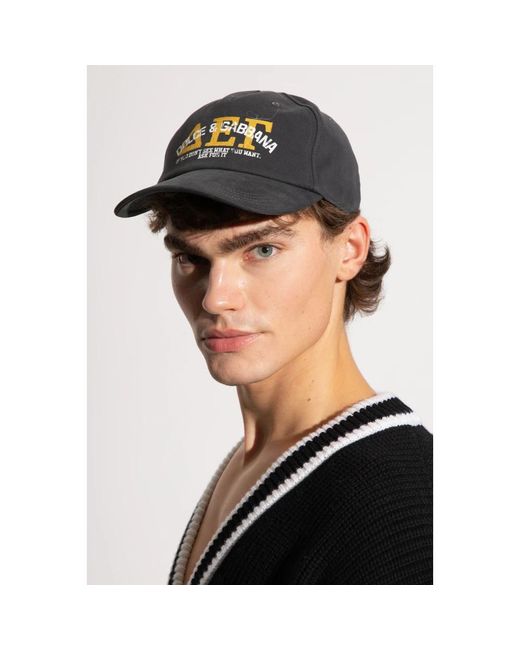 Dolce & Gabbana Black Hats & Caps for men