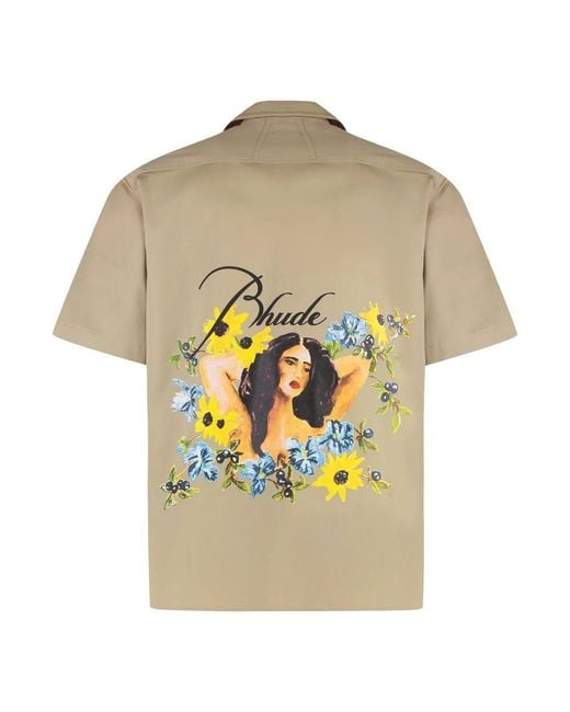 Short Sleeve Shirts di Rhude in Natural da Uomo