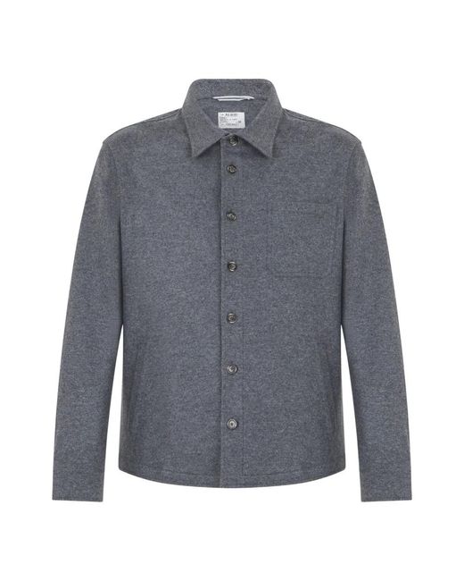 Fedeli Flanellhemd in Gray für Herren