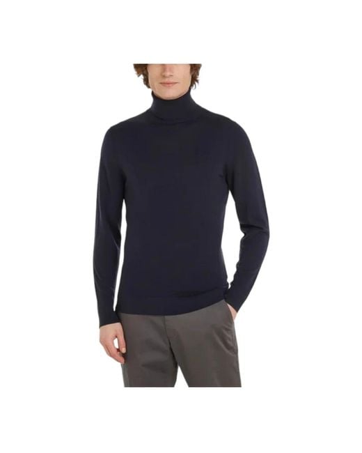 Calvin Klein Blue Turtlenecks for men