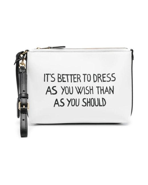 Clutches di Moschino in White