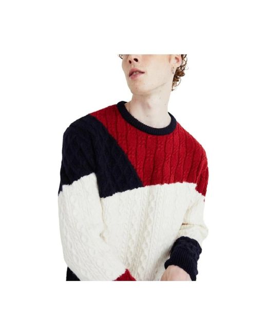 Pepe Jeans Red Round-Neck Knitwear for men