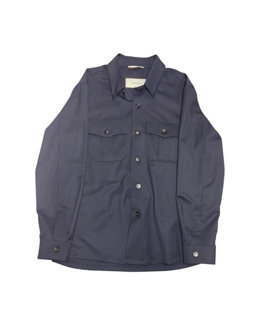 Canali Blue Casual Shirts for men