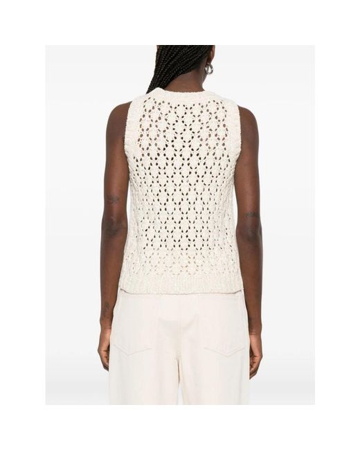 Fabiana Filippi Natural Sleeveless Tops