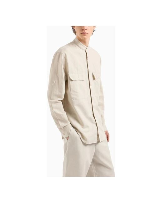 Armani Exchange Langarmhemd in White für Herren