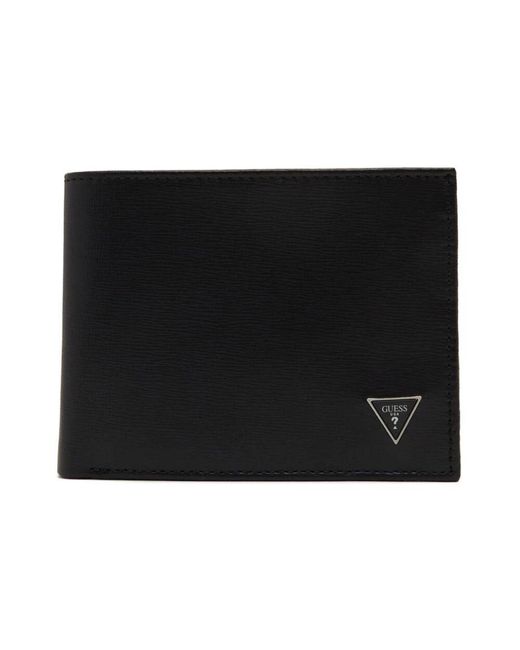 Guess Mini pu leder geldbörse - mito in Black für Herren