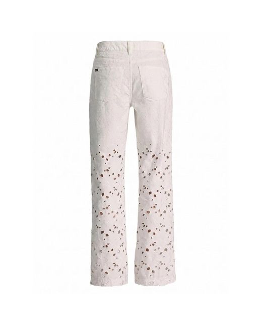 Alice + Olivia Pink Cropped Jeans